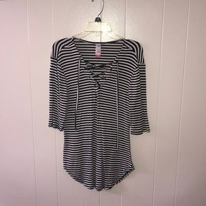 Black and white striped shirt
